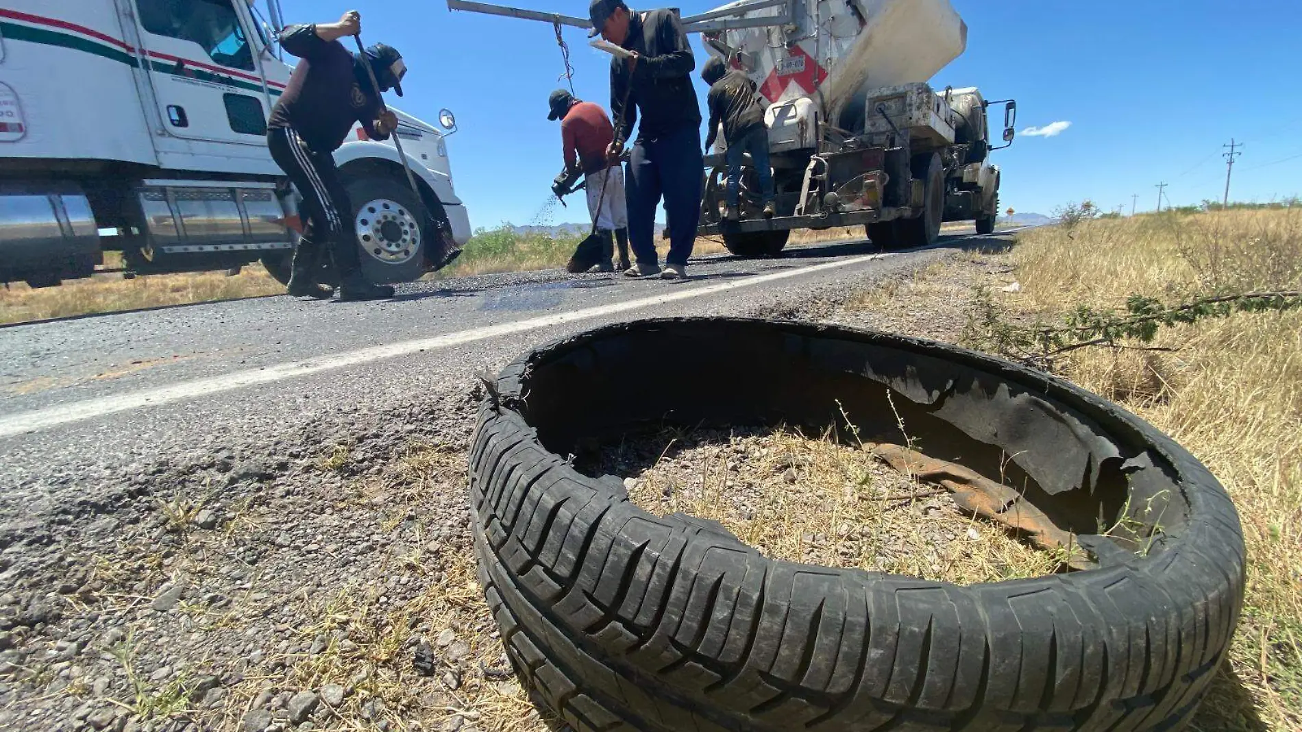 baches en carretera